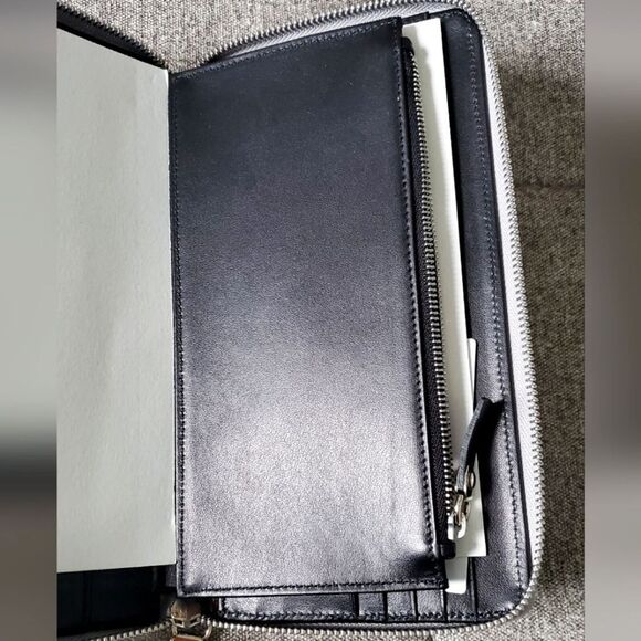 Maison Martin Margiela 11 Silver Cracked Leather Foil Travel Long Wallet Clutch - Picture 5 of 15